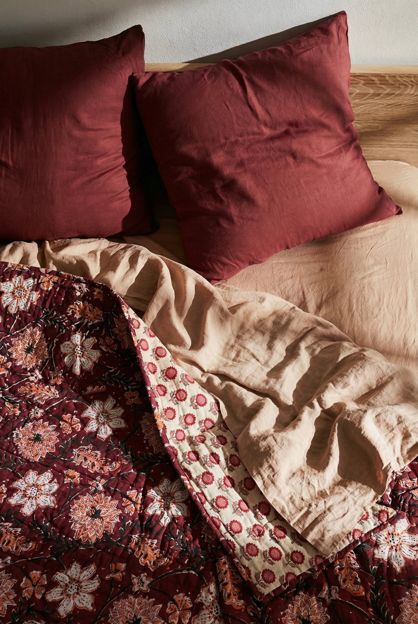 BORDEAUX BOTANICA | Quilted quilt 260 x 225 cm
