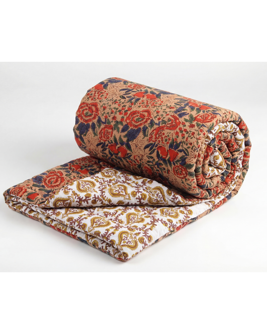 AMBER BLOSSOM | Quilted quilt 260 x 225 cm