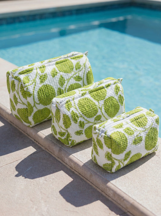 GREEN BLOOM Toilettas (set van 3)