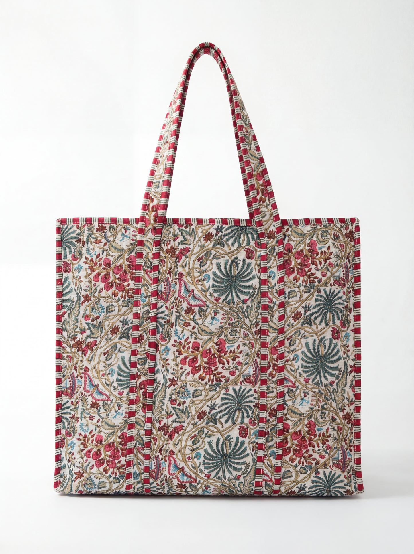 FLOWER PINK Cotton quilt bag
