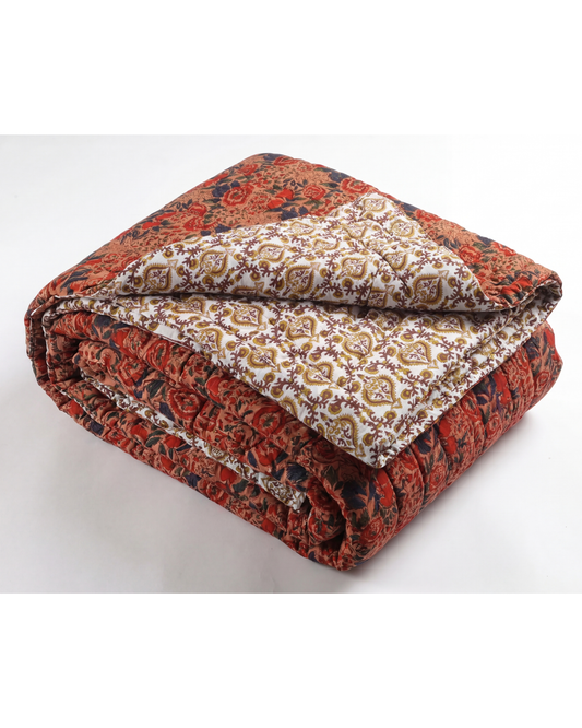 AMBER BLOSSOM | Quilted quilt 260 x 225 cm